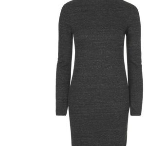TOPSHOP charcoal gray sweater mini dress 4